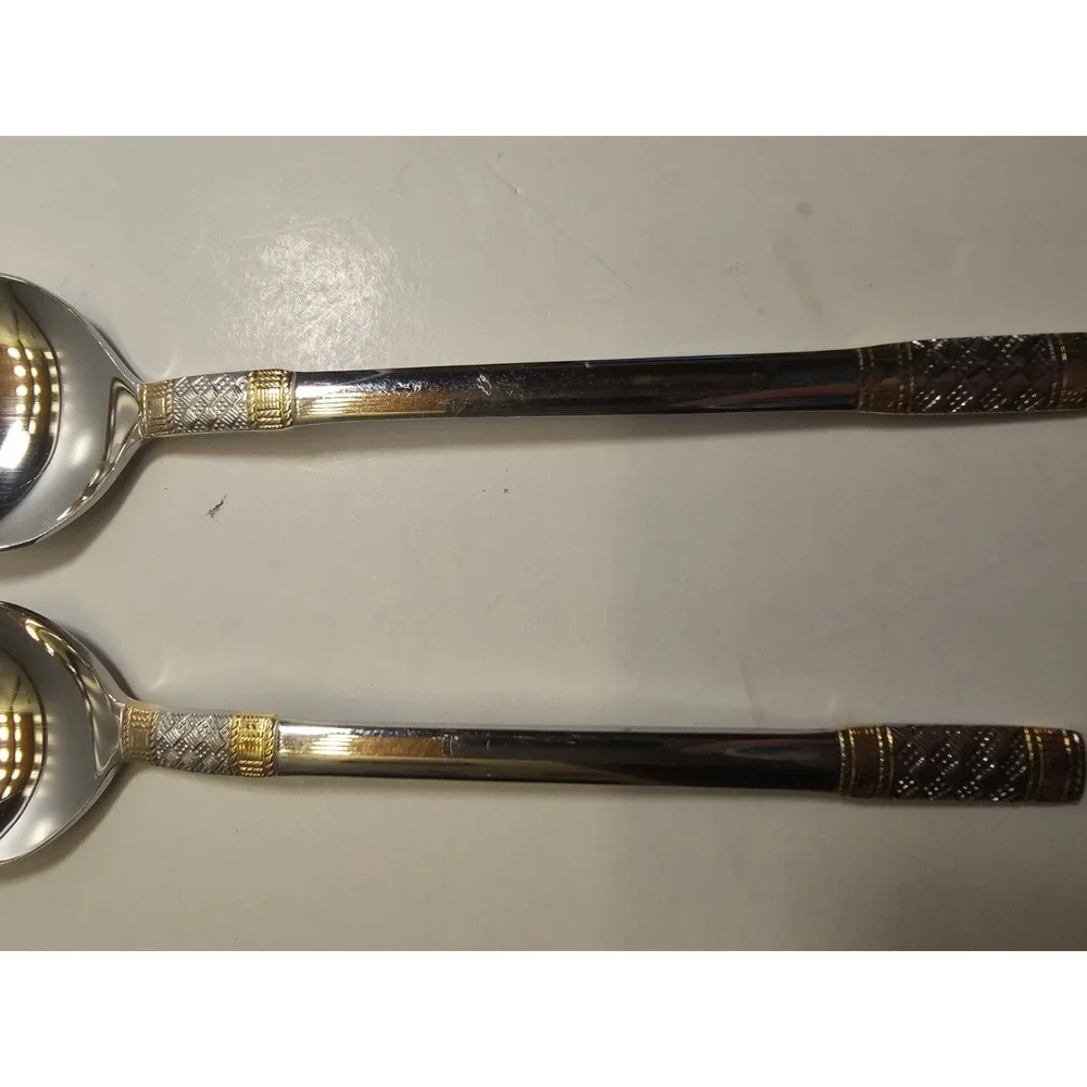 Wallace Corsica Gold  Large Soup Spoons Lot Of 2‎